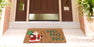 HO HO HO Christmas Theme Printed Coir Natural Door Mat