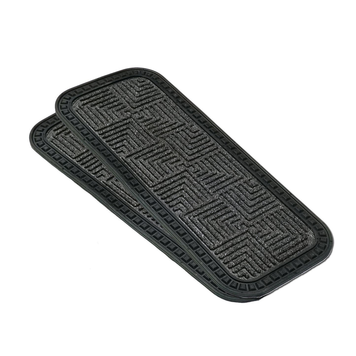OnlyMat Stylish Dark GREY 25cm x 60cm Anti-Slip Step Stair Mats with Anti-Slip Backing