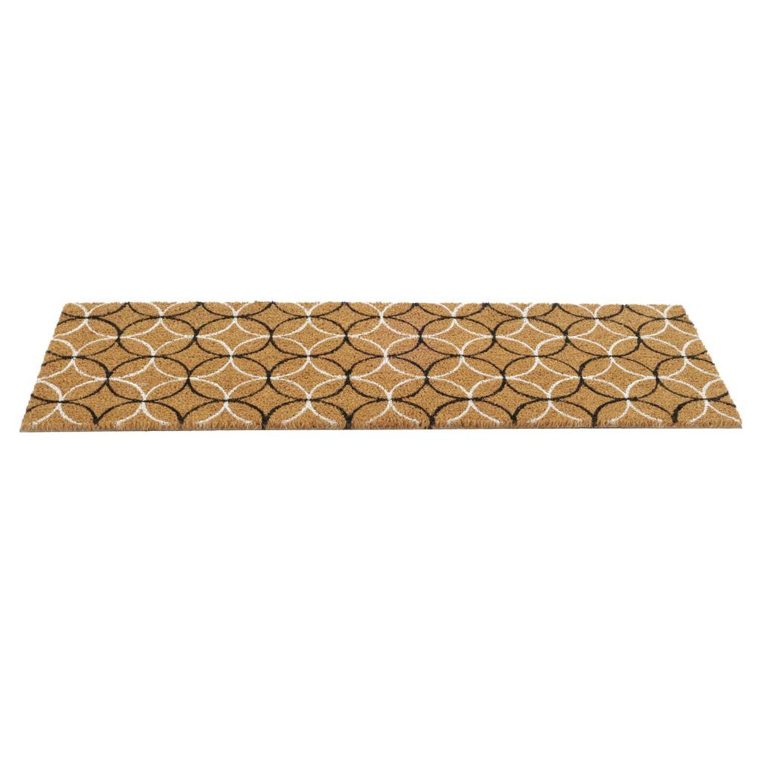Doormat with geometric pattern on a white background