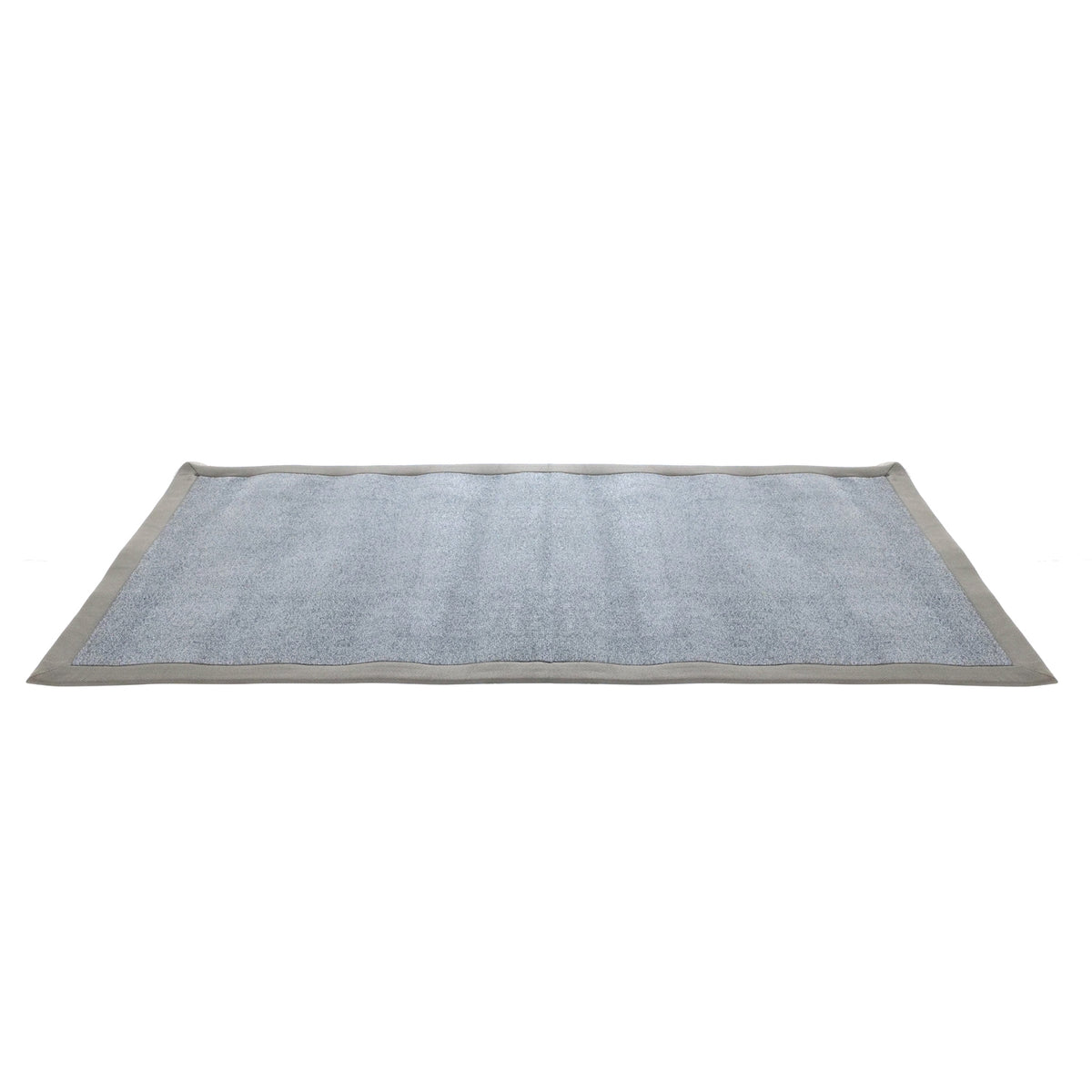 Grey Luxury Soft Bedside Runner / Yoga / Prayer Mat with Cotton Border 80cm x 180cm