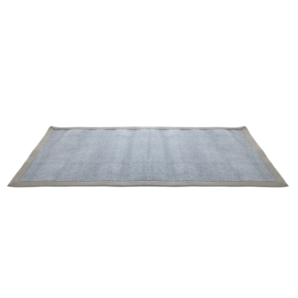 OnlyMat Grey Luxury Soft Bedside Runner / Yoga / Prayer Mat with Cotton Border 80cm x 180cm