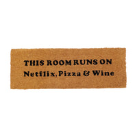 Funny  “ Netflix and Chill” Large Size  Natural Coir Oblong Mat