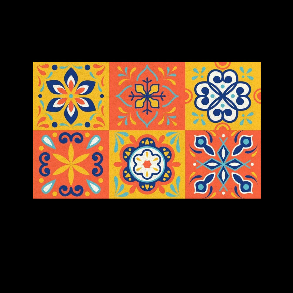 OnlyMat Multi colour & Design Printed Natural Coir Floor Mat