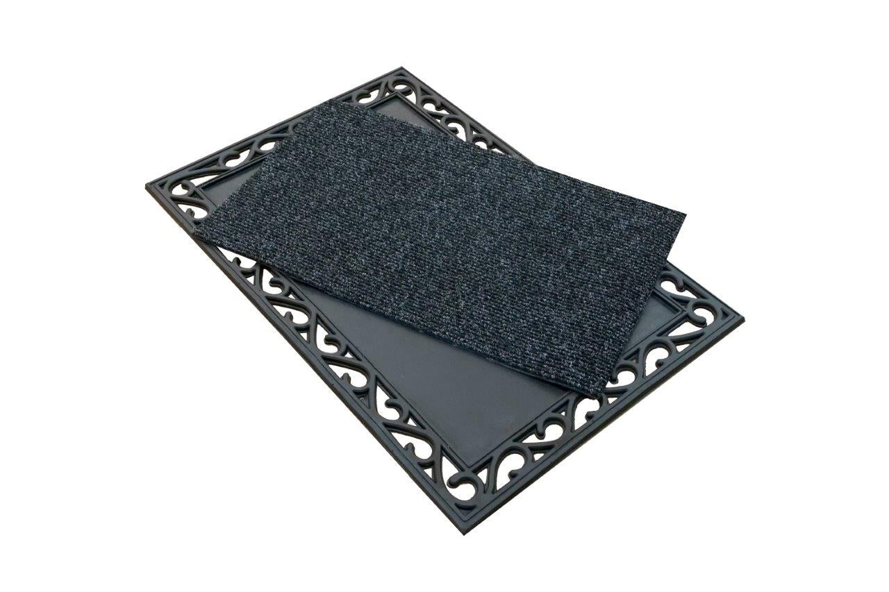 Rubber Mat with Sanitising Centre - 60cm x 90cm - Sanitisation Purpose and Absorbing Water