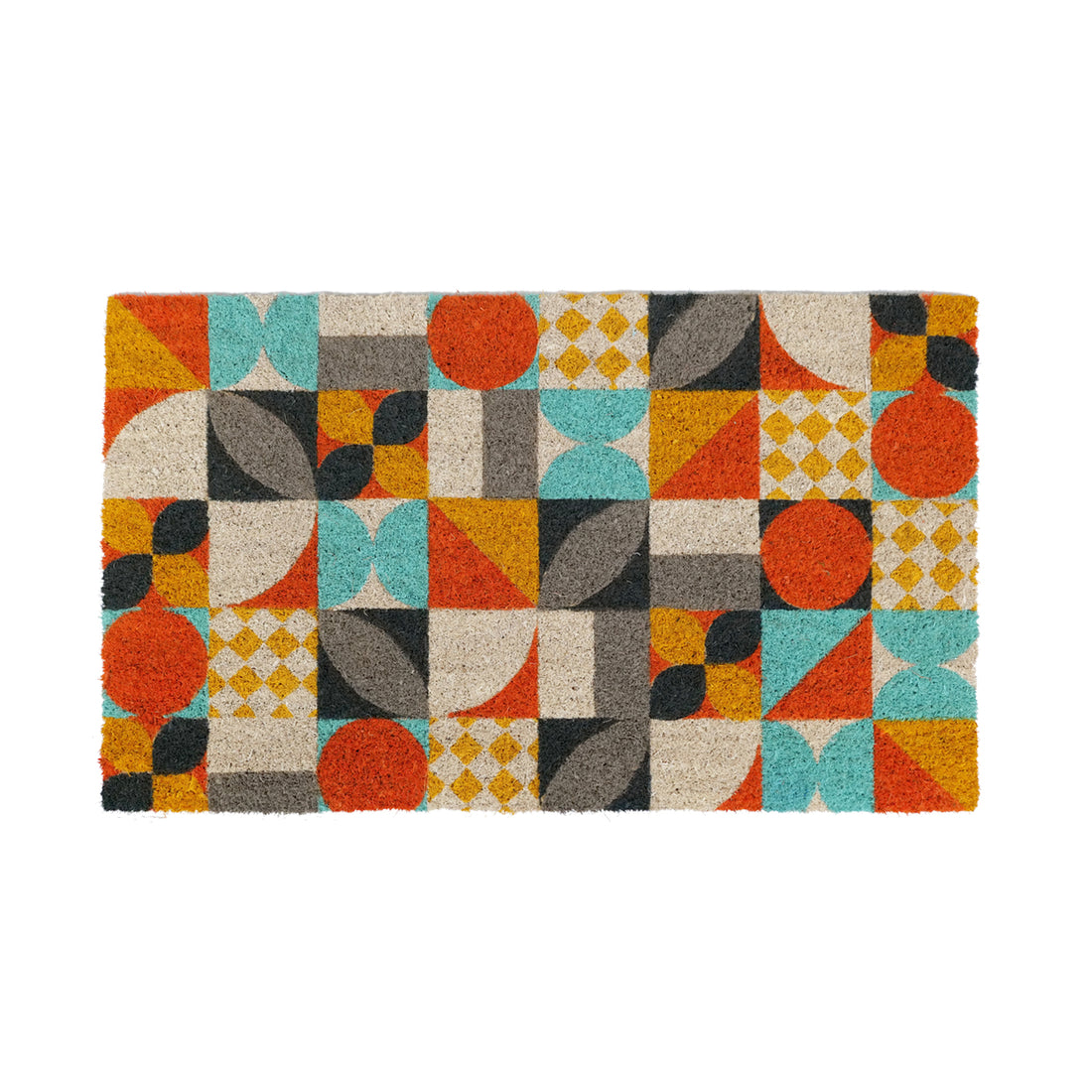 
                      
                        OnlyMat Mid-Century Modern Geometric Coir Doormat  with Anti-Slip Backing
                      
                    