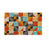 OnlyMat Italian Mosaic Pattern Pastel Orange And Yellow Colour Natural Coir Door Mat - Funny Floor Mats