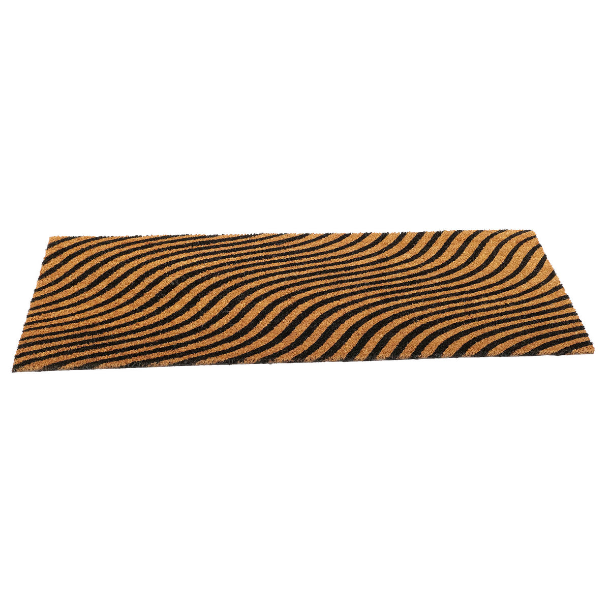 OnlyMat Wave Pattern Natural Coir Doormat (120cm x 40 cm)