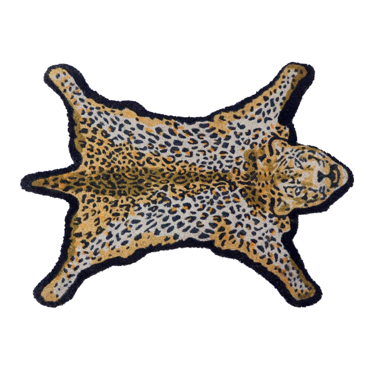 Leopard Shape Coir Mat Animal Design