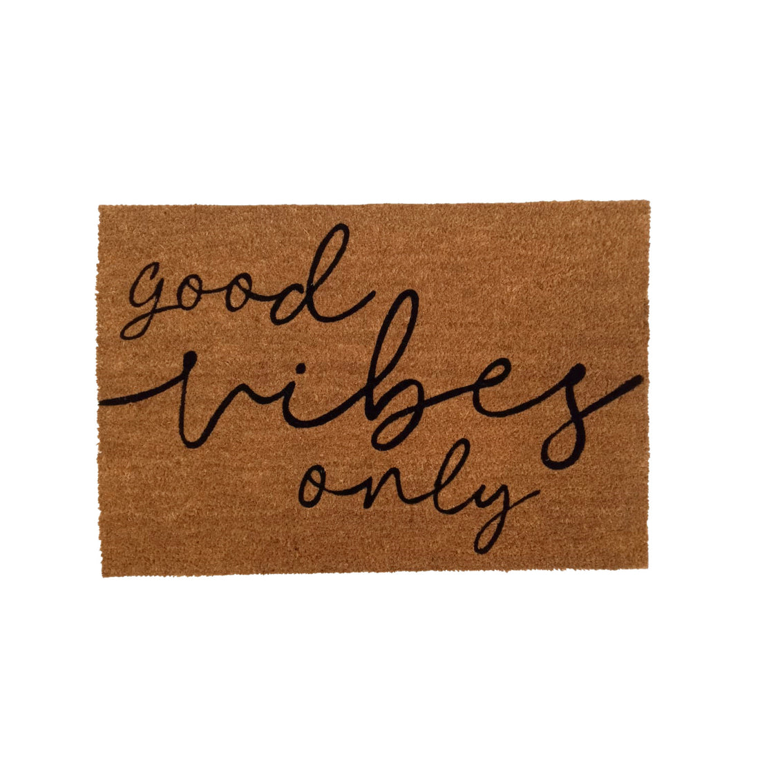 OnlyMat Good Vibes Only Printed Natural Coir Door Mat