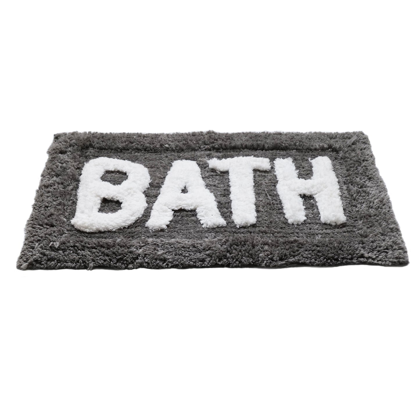 OnlyMat Woven Cotton Quickdry BATH Mat (50cmx80cmx8mm) (Grey)