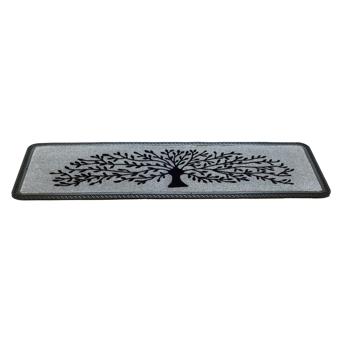 OnlyMat Elegant Soft Anti-Skid Polypropylene Tree Flocked Floor Mat -GREY , 40 cm x 120 cm