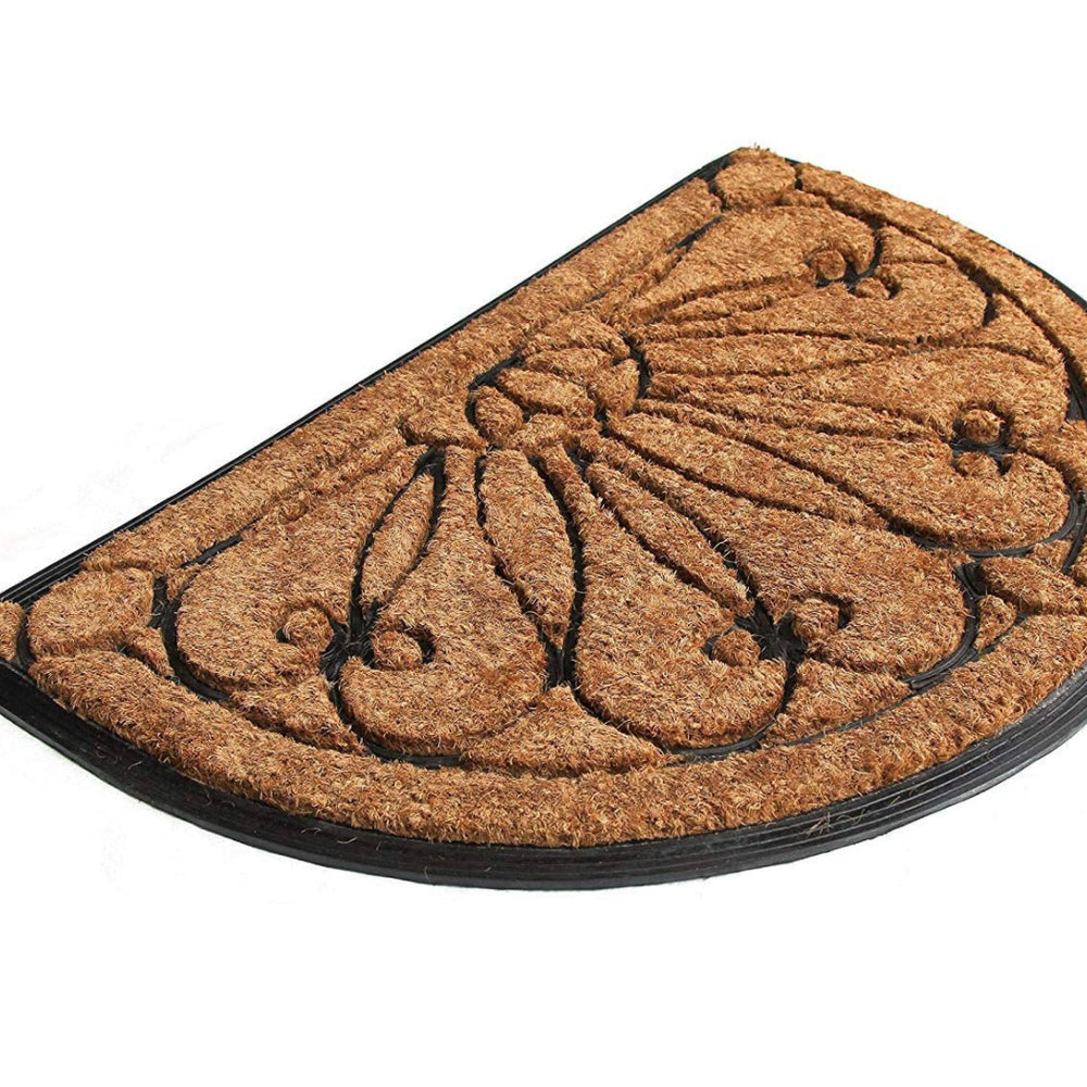 
                      
                        Half Moon Shape Coir Doormat with Rubber Moulded Border
                      
                    