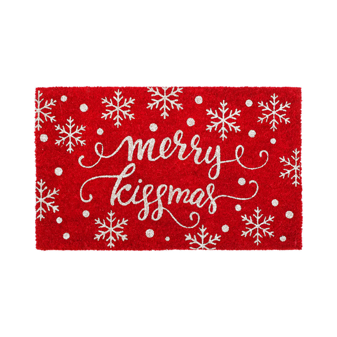 
                      
                        Glitter Merry Kissmas Printed Red Christmas Theme Natural Coir Door Mat
                      
                    