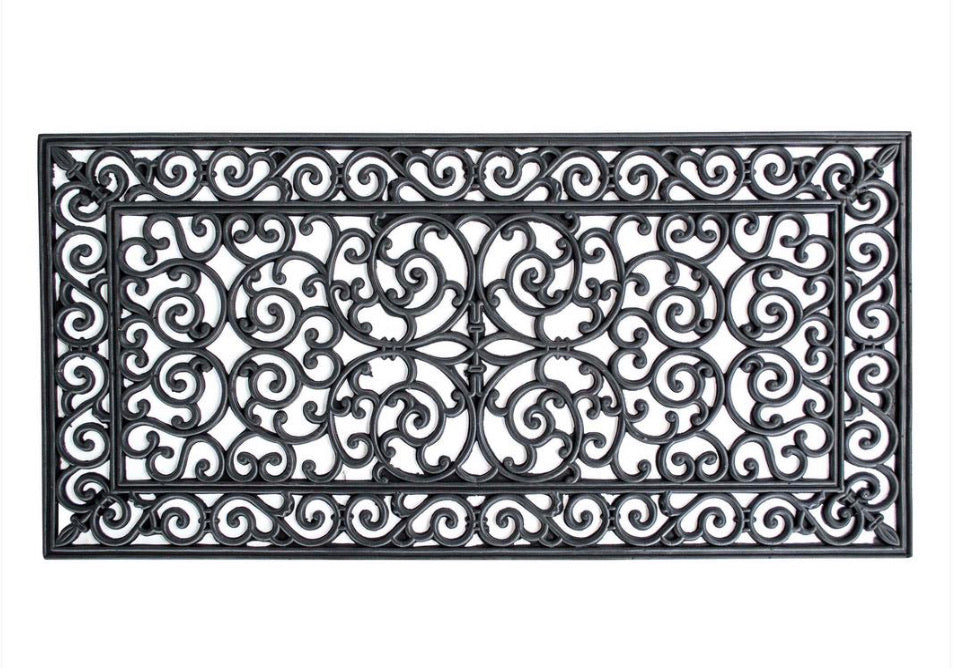 Scrollwork Rubber Doormat