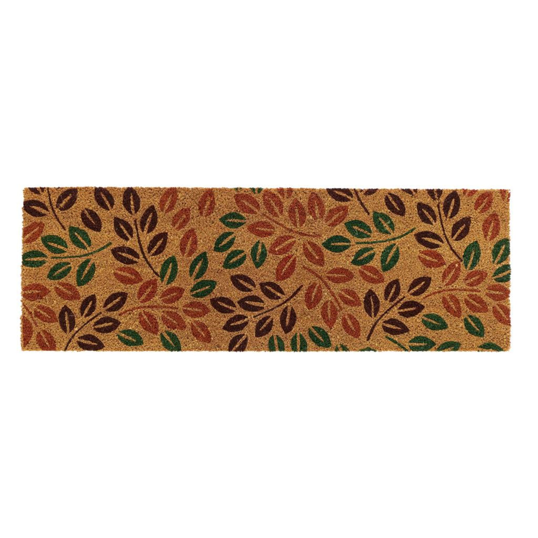 
                      
                        Doormat with leaf pattern on a beige background
                      
                    