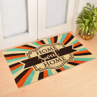 Retro Home Sweet Home Design Printed Natural Coir Door Mat