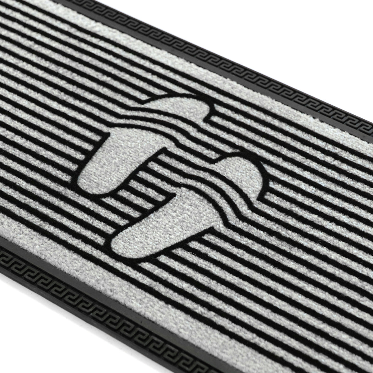 Elegant Soft Anti-Skid Polypropylene Shoe Pattern Flocked Floor Mat -GREY , 40 cm x 120 cm