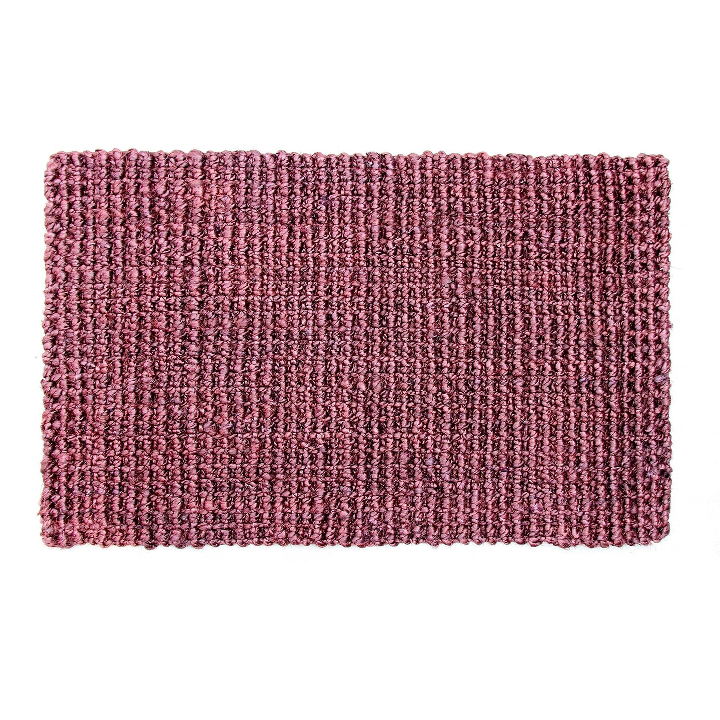 Maroon colour Handwoven Jute Rug - OnlyMat