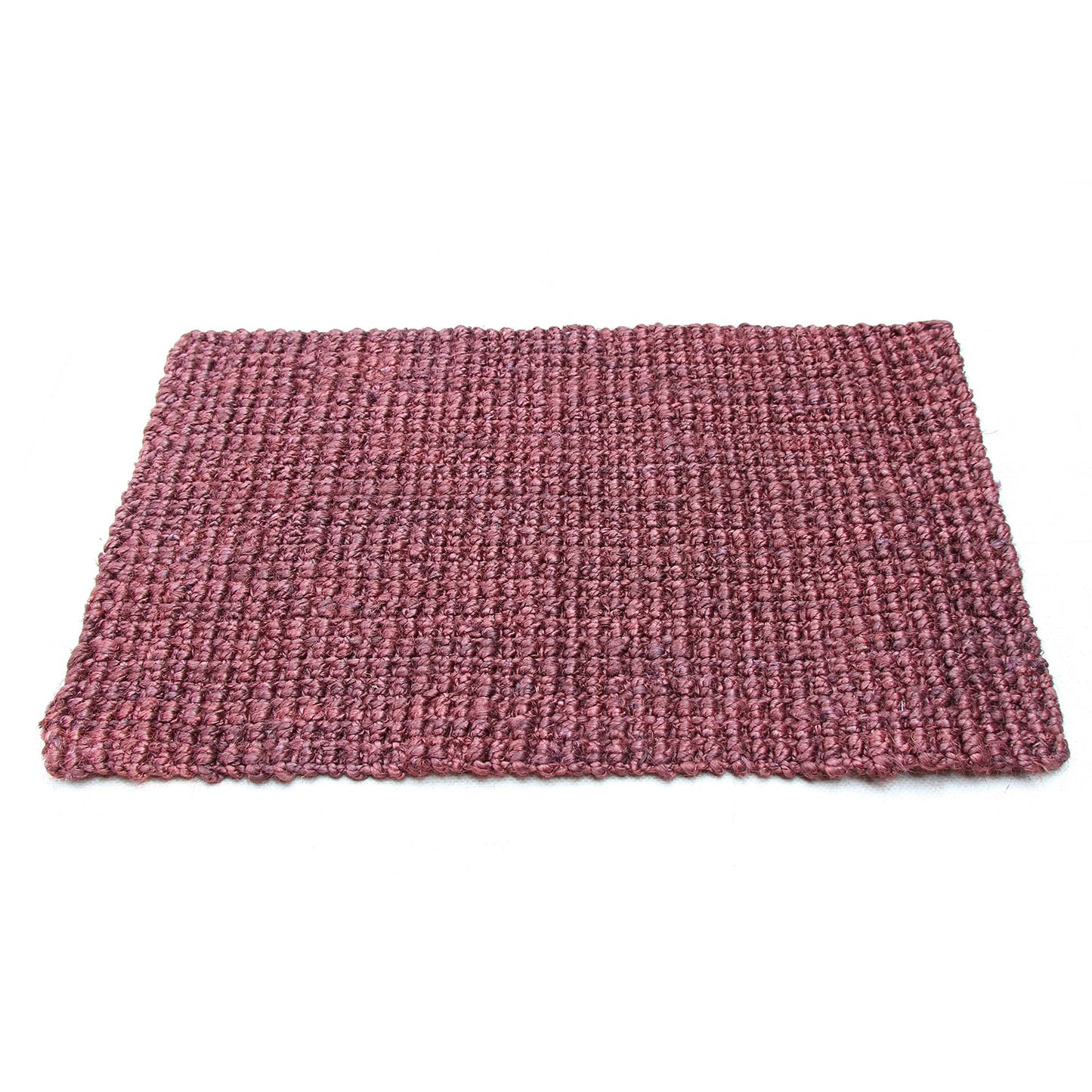 Maroon colour Handwoven Jute Floor Mat - OnlyMat