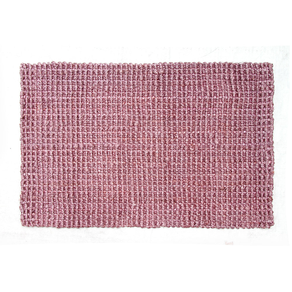 Handwoven Pink Colour Jute Rug - OnlyMat