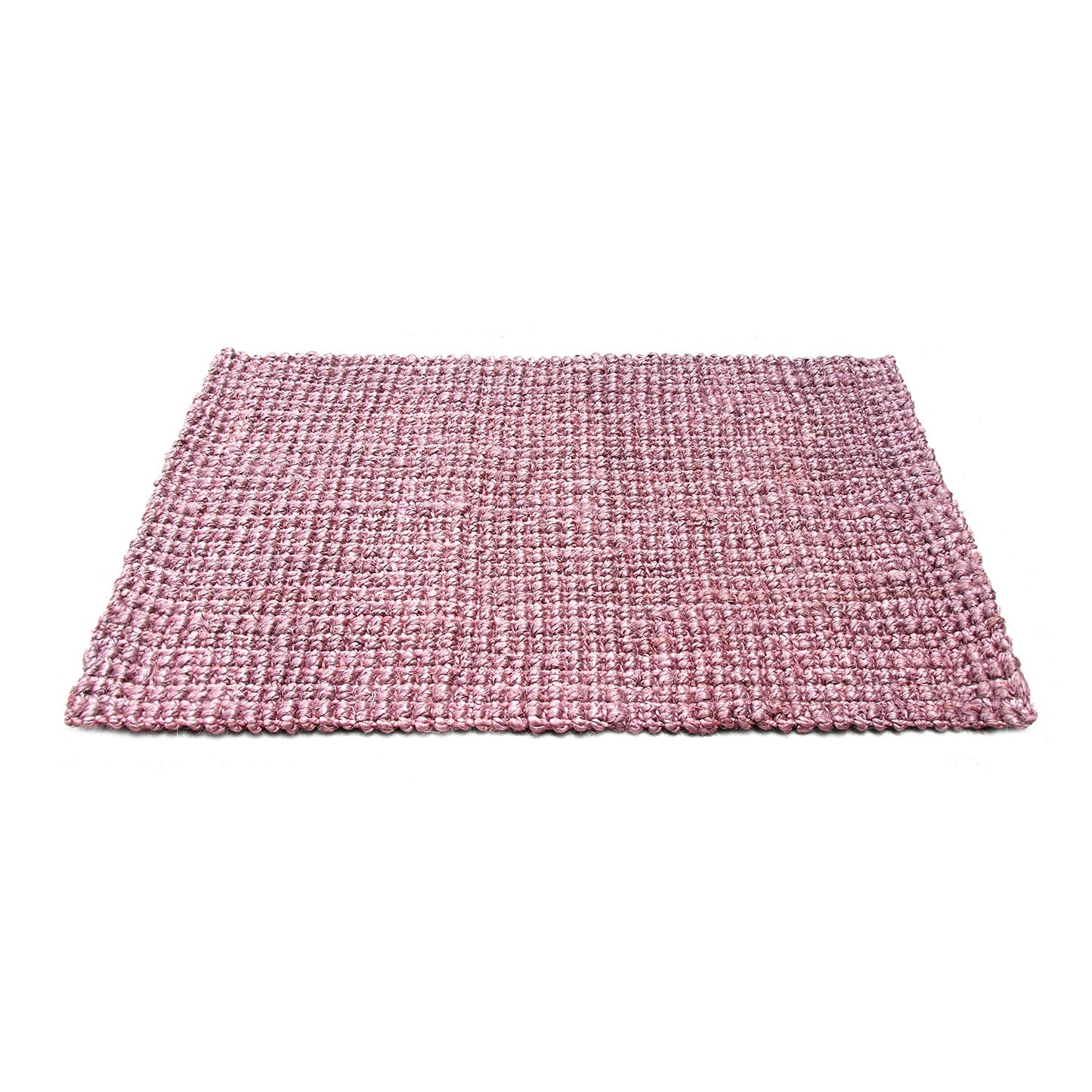 Handwoven Pink Colour Jute Floor Mat - OnlyMat