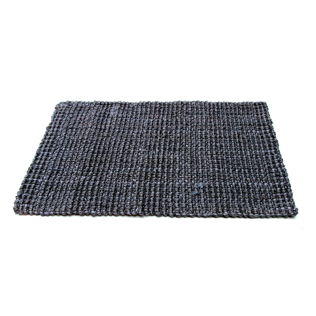 
                      
                        Textured grey jute rmat on a white background
                      
                    