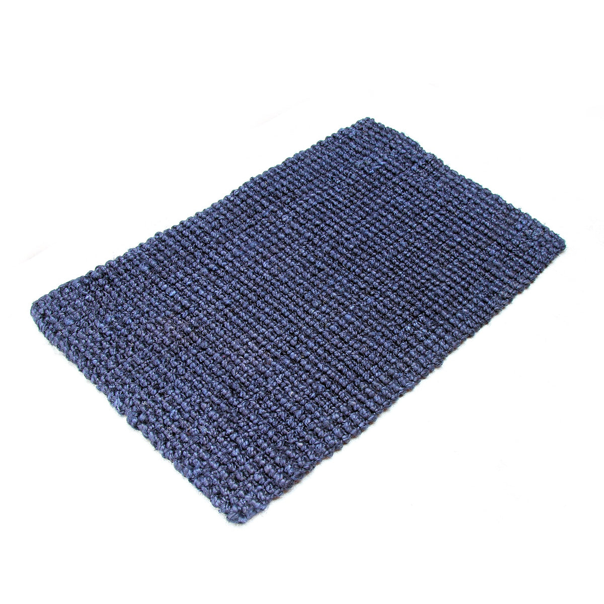 Handwoven Blue Colour Natural Jute Floor Mat - OnlyMat