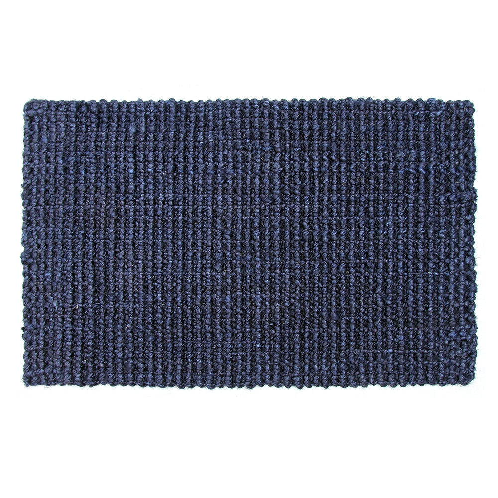 Handwoven Blue Colour Natural Jute Rug - OnlyMat