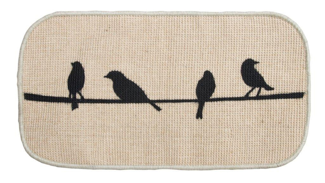 
                      
                        Onlymat Micro Boucle Bird Design Printed Anti Slip Jute Mat - OnlyMat
                      
                    