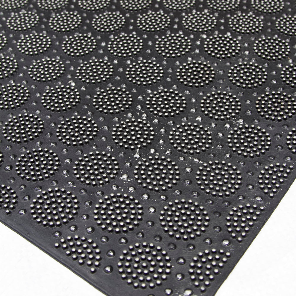 
                      
                        Lightweight Black Rubber Pin Mat with Round Designer Pattern - OnlyMat
                      
                    
