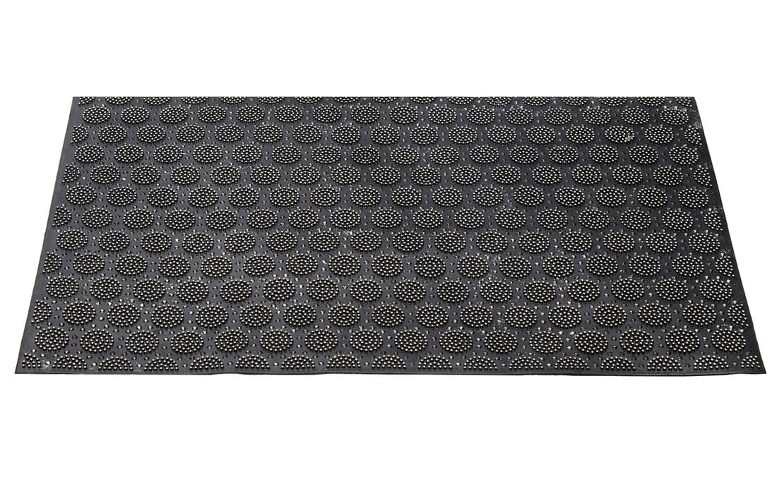 
                      
                        Lightweight Black Rubber Pin Mat with Round Designer Pattern - OnlyMat
                      
                    