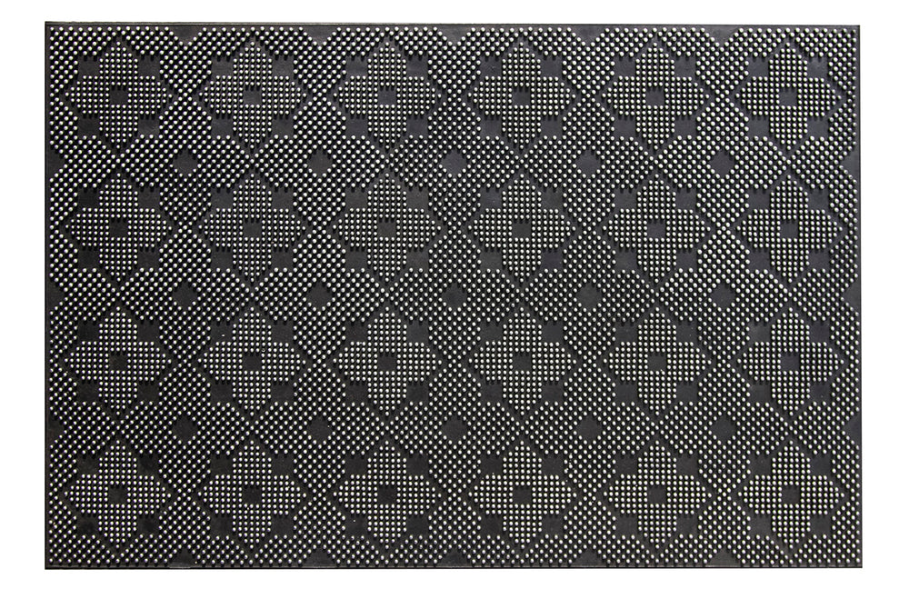 
                      
                        Lightweight Black Rubber Pin Floor Mat with Designer Pattern - OnlyMat
                      
                    