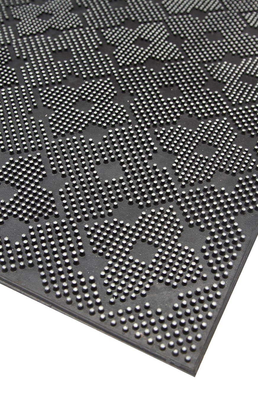 
                      
                        Lightweight Black Rubber Pin Floor Mat with Designer Pattern - OnlyMat
                      
                    